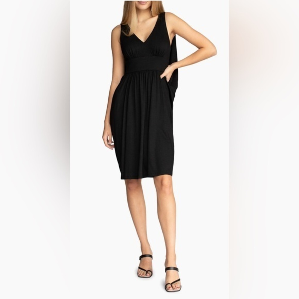 Trina Turk Elegant Black Sleeveless Midi Dress